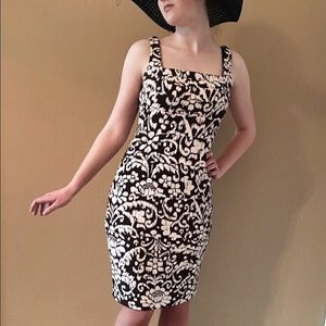 Square-Neckline Midi Dress
